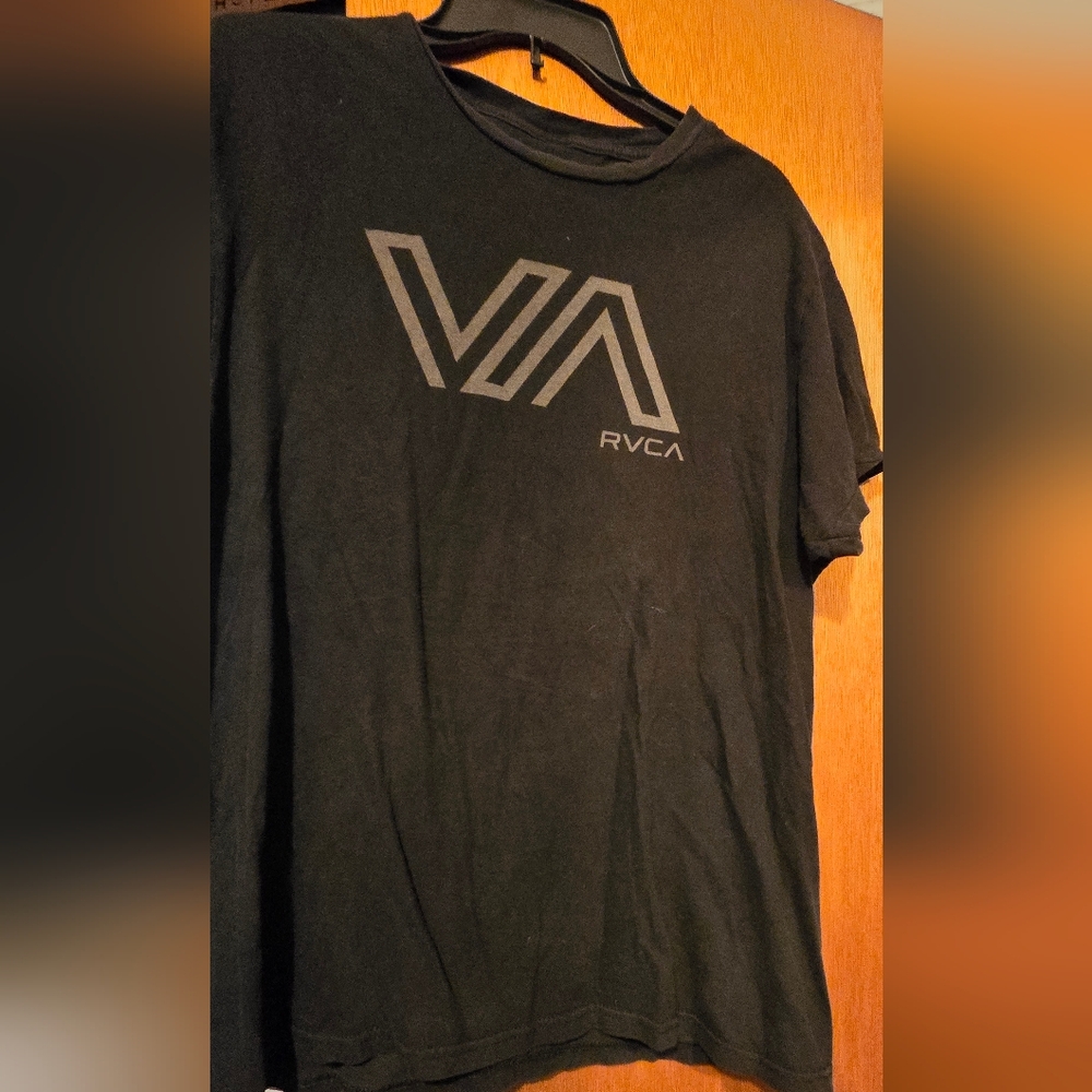 RVCA charcoal Gray/black T-shirt SzL - Picture 6 of 8